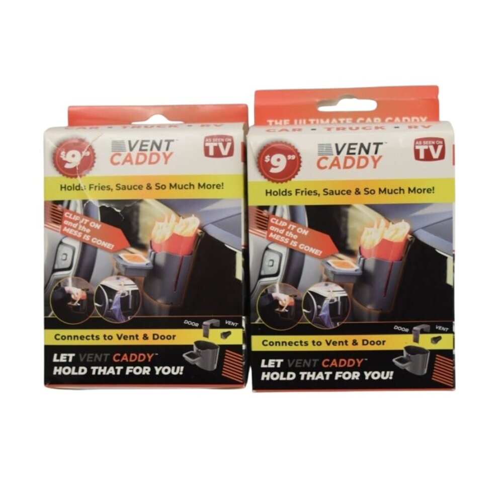 Vent Caddy Holds Fries Sauce & More Easy Clip For Car Truck RV Set Of 2